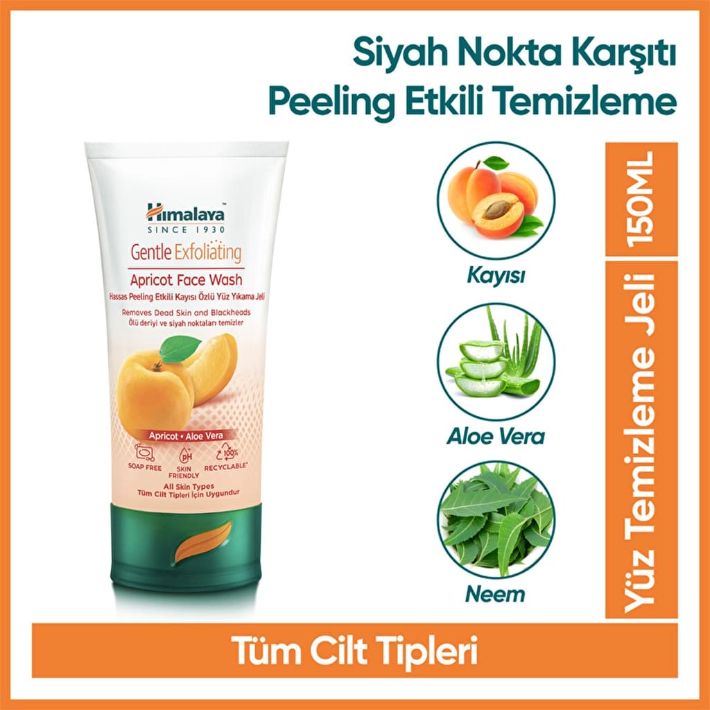 Himalaya Kayısılı Peeling Etkili Hassas Yüz Yıkama Jeli 150 ml
