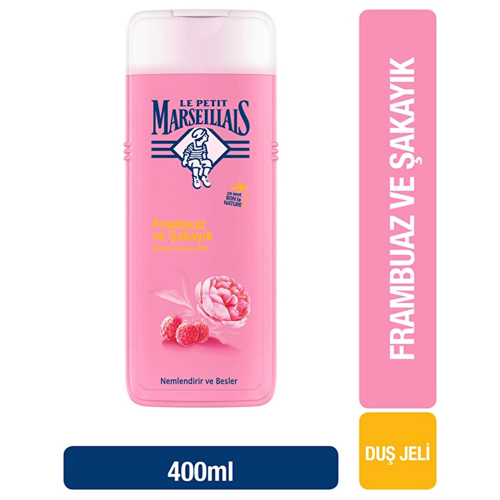 Le Petit Marseillais Duş Jeli Frambuaz ve Şakayık 400 ml