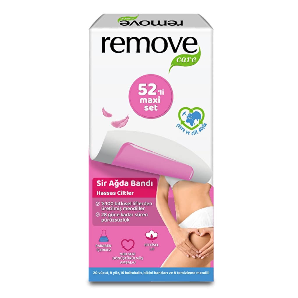 Remove Care Maxi Set Hassas Ciltler Sir Ağda Bandı 52'li
