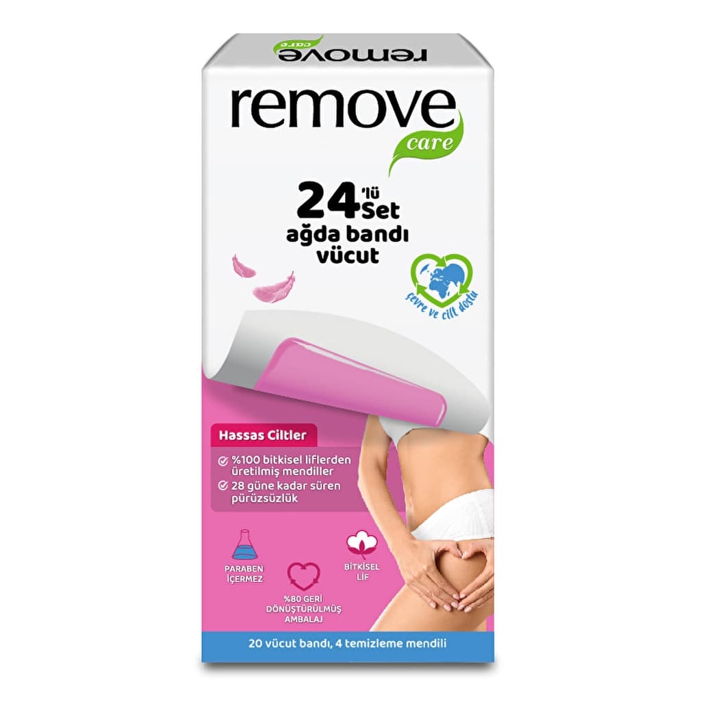 Remove Care Vücut Ağda Bandı Hassas Ciltler 24'lü