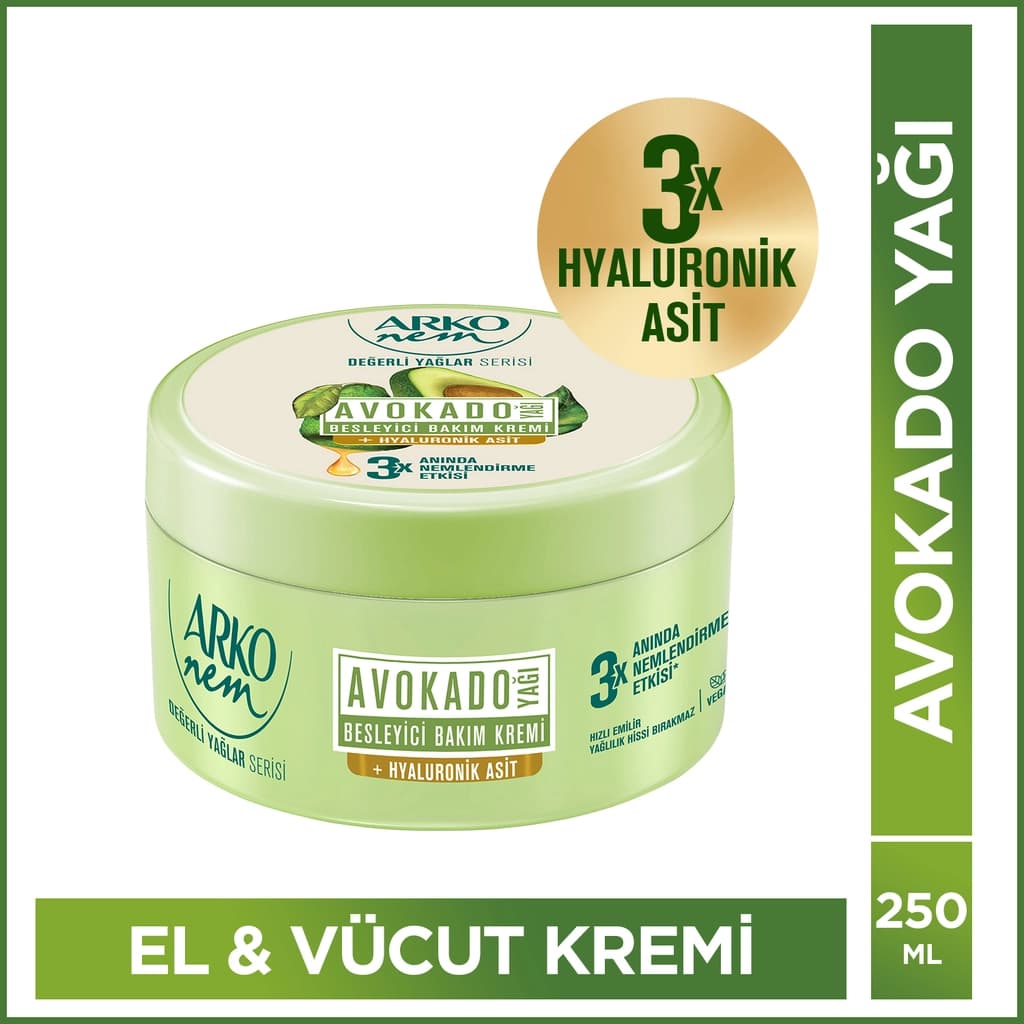 Arko Nem Değerli Yağlar Avokado Krem 250 ml