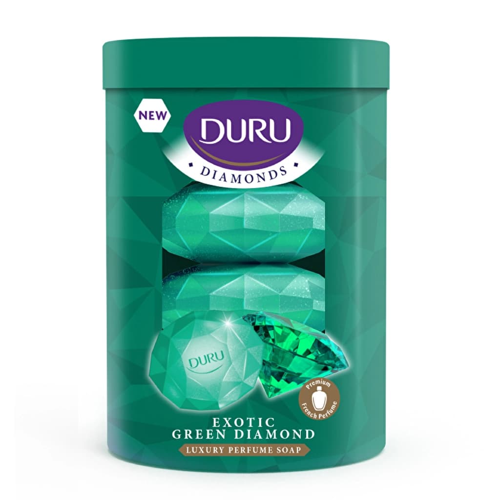 Duru Diamonds Series Green Katı Sabun 90 gr x 4