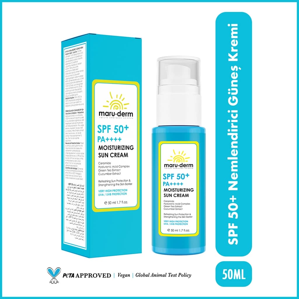 Maruderm 50+SPF Nemlendirici Yüz Güneş Kremi 50 ml