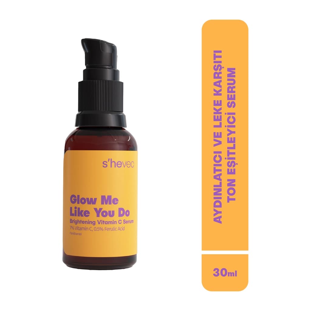 She Vec Glow Me Like You Do Aydınlatıcı, Leke Karşıtı ve Ton Eşitleyici Yüz Serumu 30 ml