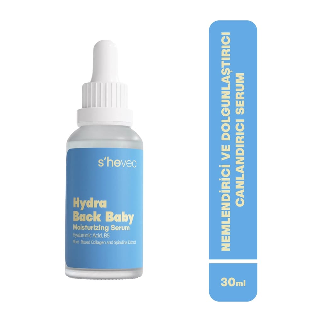 She Vec Hydra Back Baby Yoğun Nemlendirici, Dolgunlaştırıcı ve Canlandırıcı Yüz Serumu 30 ml