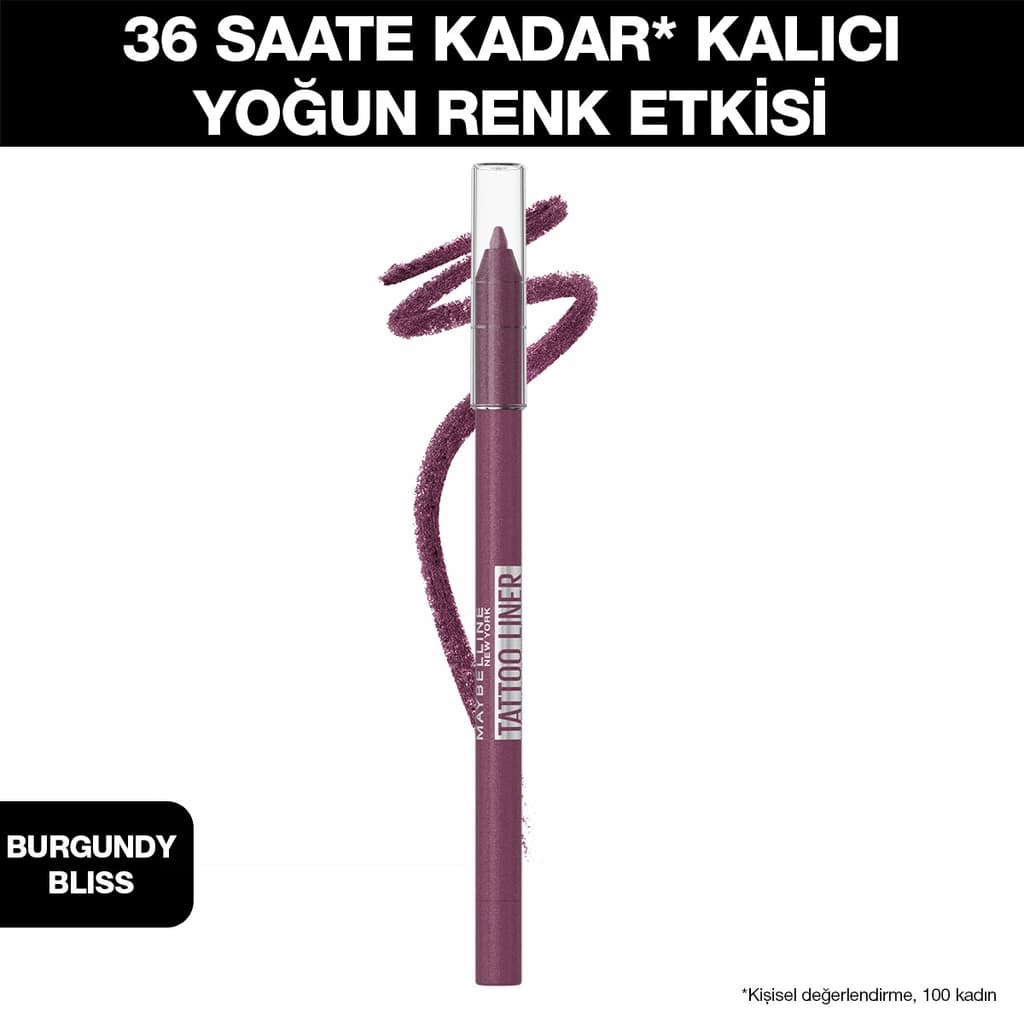 Maybelline New York Maybelline Tattoo Liner Jel Göz Kalemi Burgundy Bliss