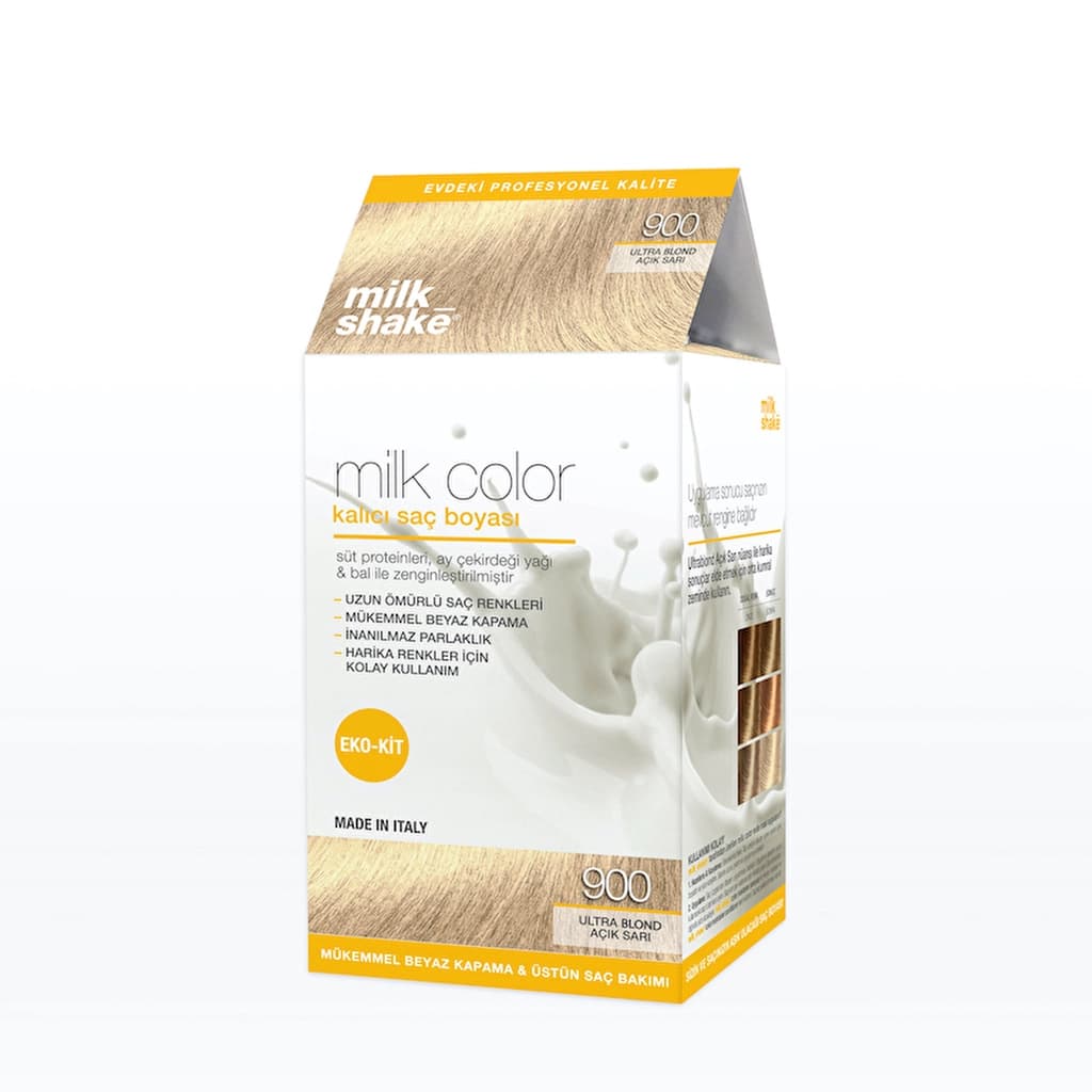 milk_shake Milk Color Eko Kalıcı Saç Boyası Seti 900 Ultra Blond Açık Sarı
