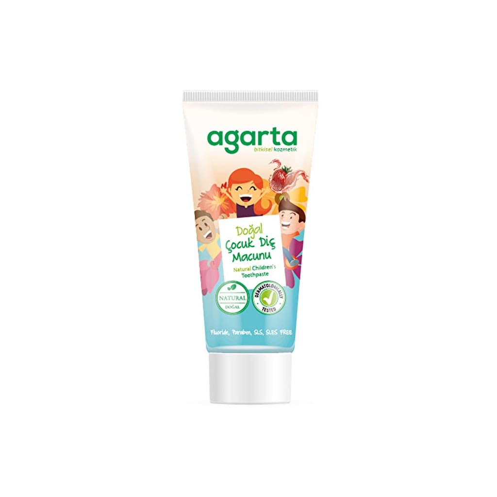 Agarta Doğal Florürsüz Çocuk Diş Macunu Çilekli 75 ml