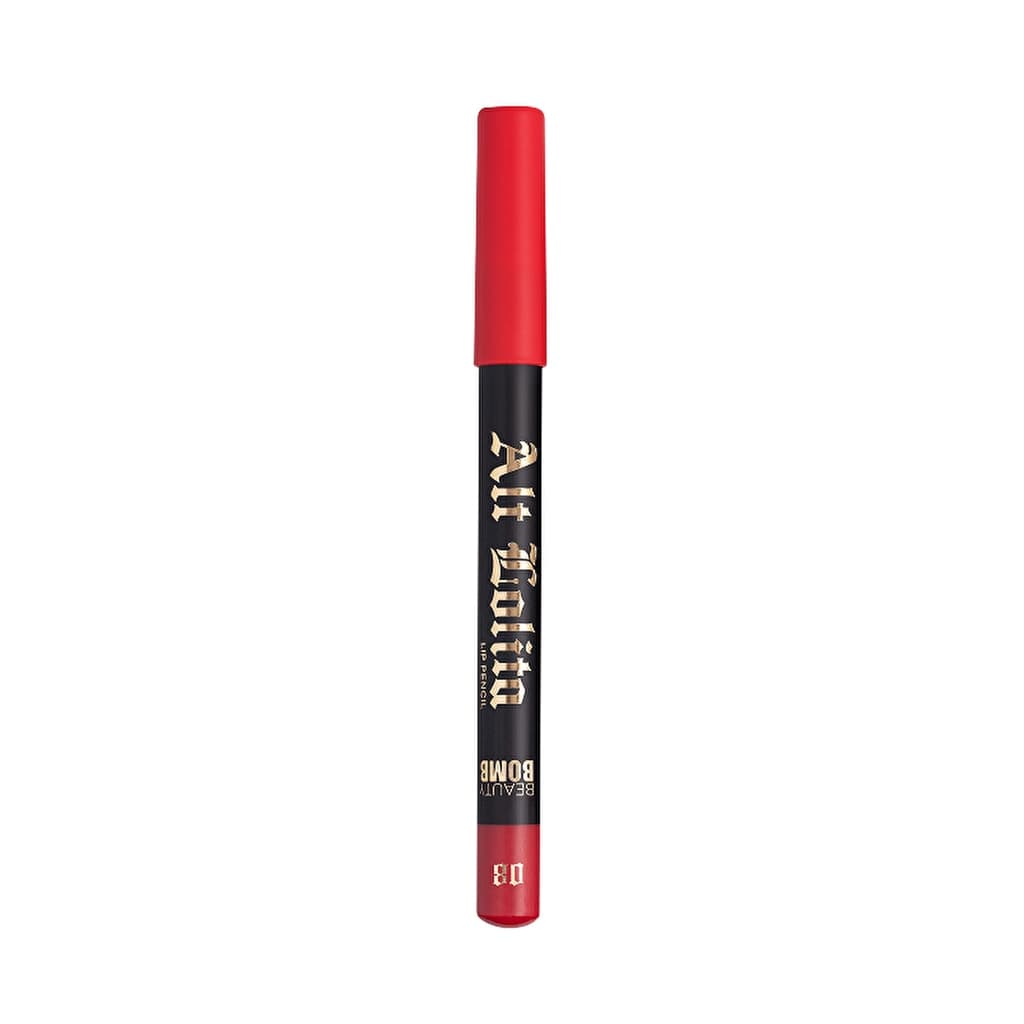 Beauty Bomb Lip Pencil Alt Lolita 08 True Red - Long-Lasting Matte Lip Liner for Precise Definition