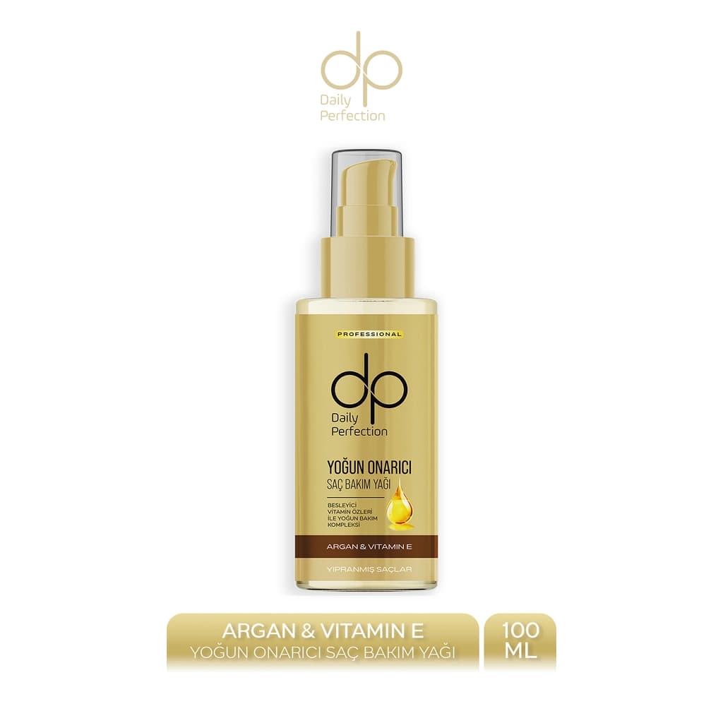 Dp Daily Perfection Argan Yağlı ve E Vitaminli Yoğun Onarıcı Saç Bakım Yağı 100 ml