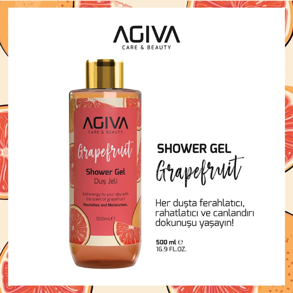 Agiva Care & Beauty Duş Jeli Grapefruit 500 ml