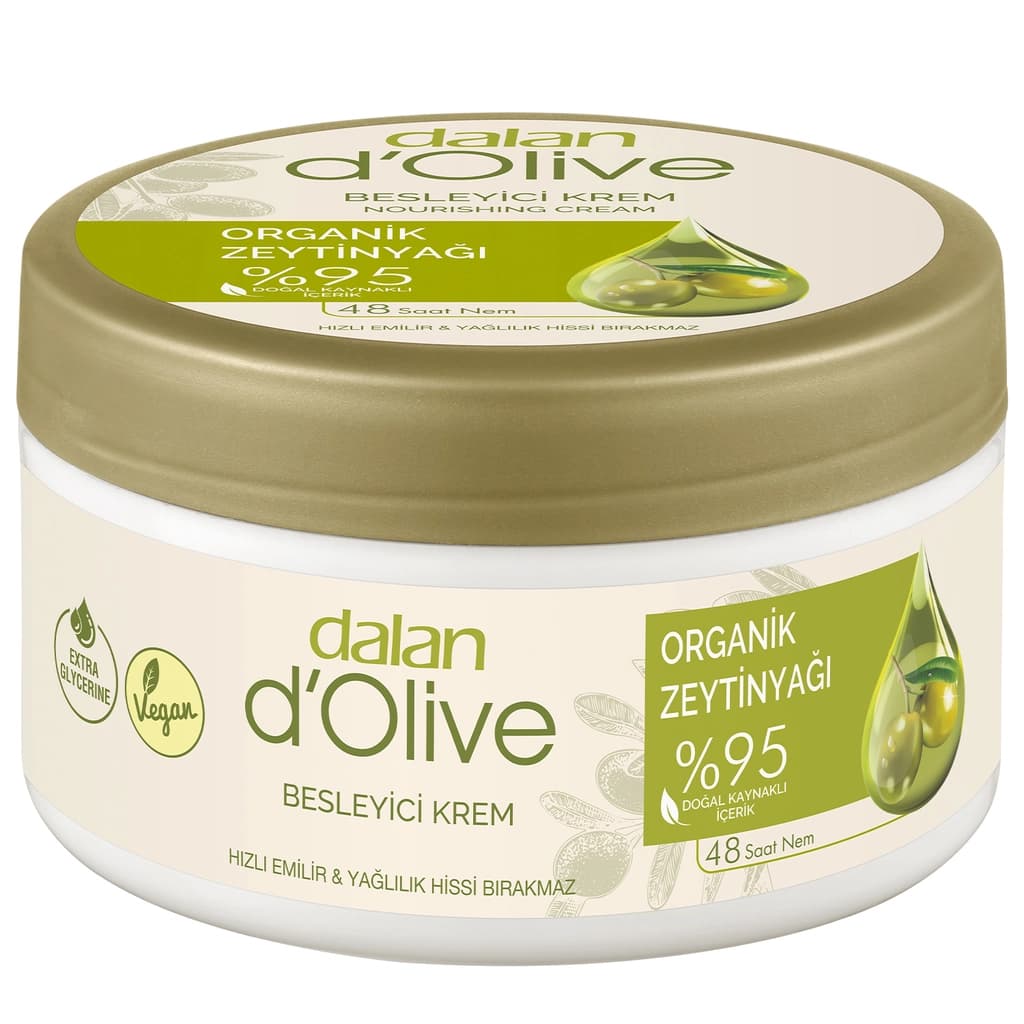 Dalan D'Olive Kavanoz Besleyici Krem Organik Zeytinyağı 250 ml