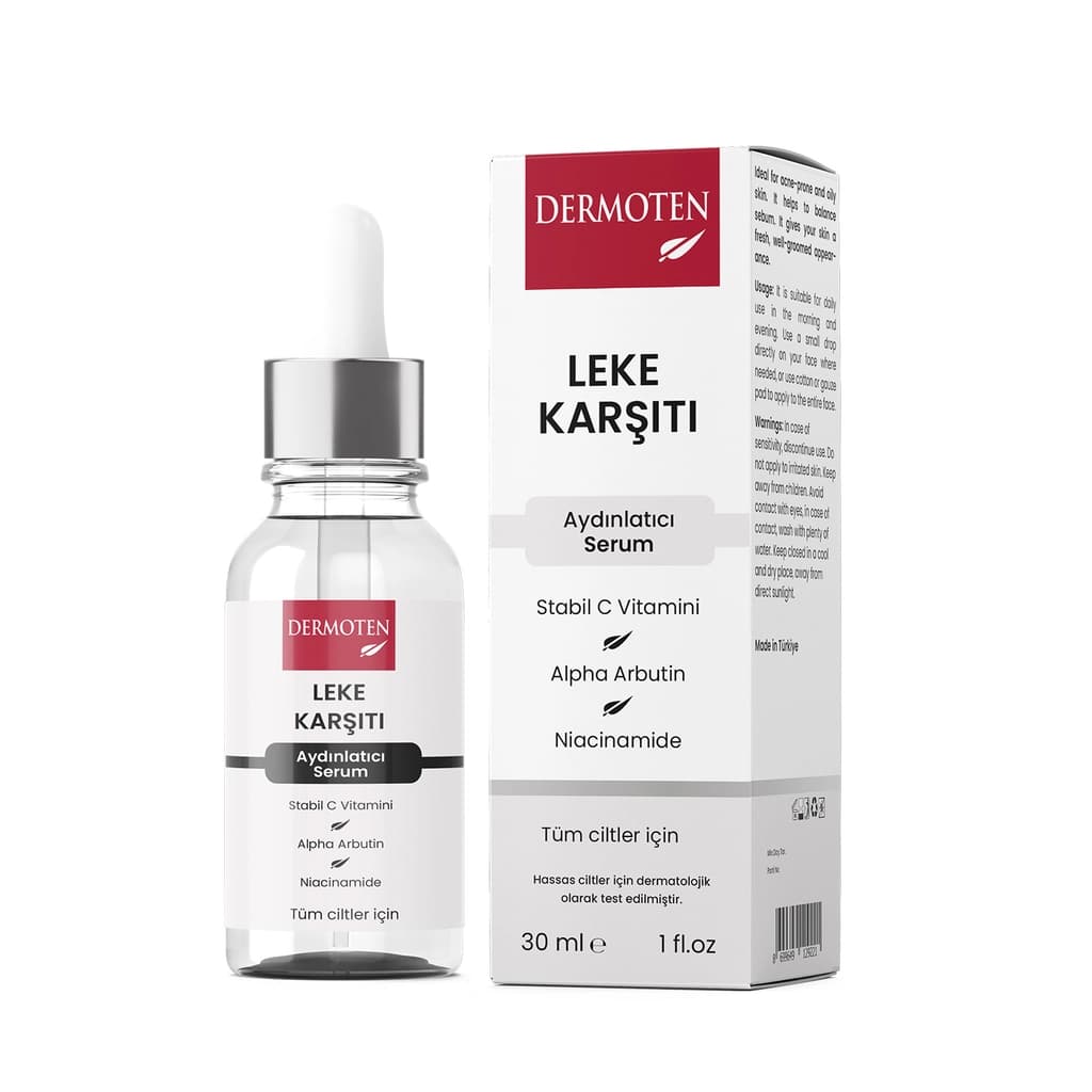 Dermoten Aydınlatıcı C Vitaminli Leke Karşıtı Cilt Bakım Serumu 30 ml