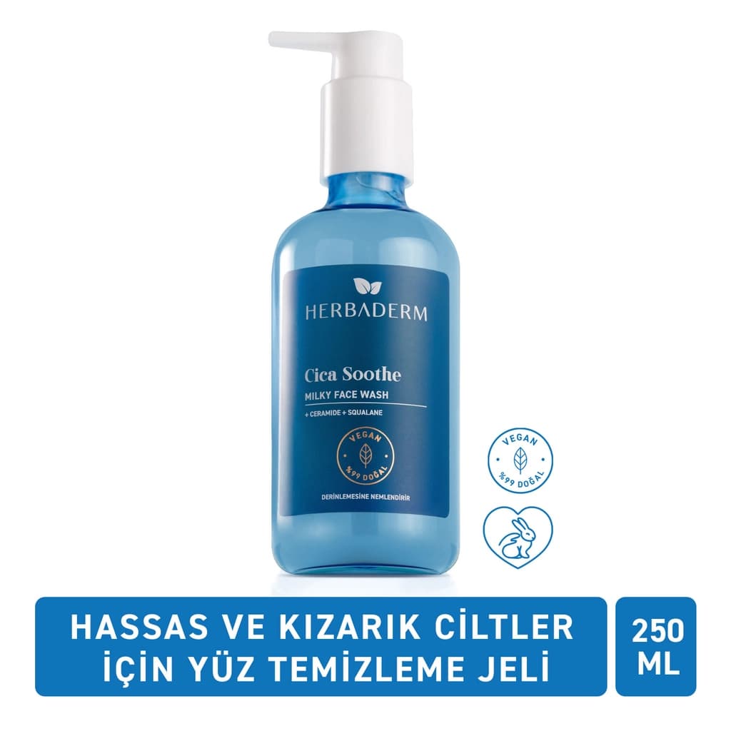 Herbaderm Cica Soothe Milky Yüz Temizleme Jeli 250 ml