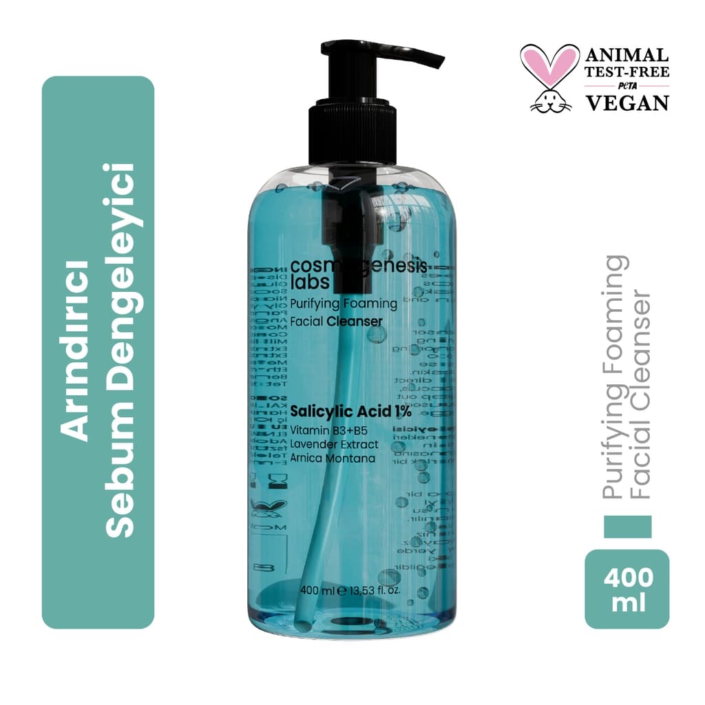 Cosmogenesis Labs Karma ve Yağlı Ciltler İçin Arındırıcı Sebum Dengeleyici Yüz Temizleme Jeli 400 ml