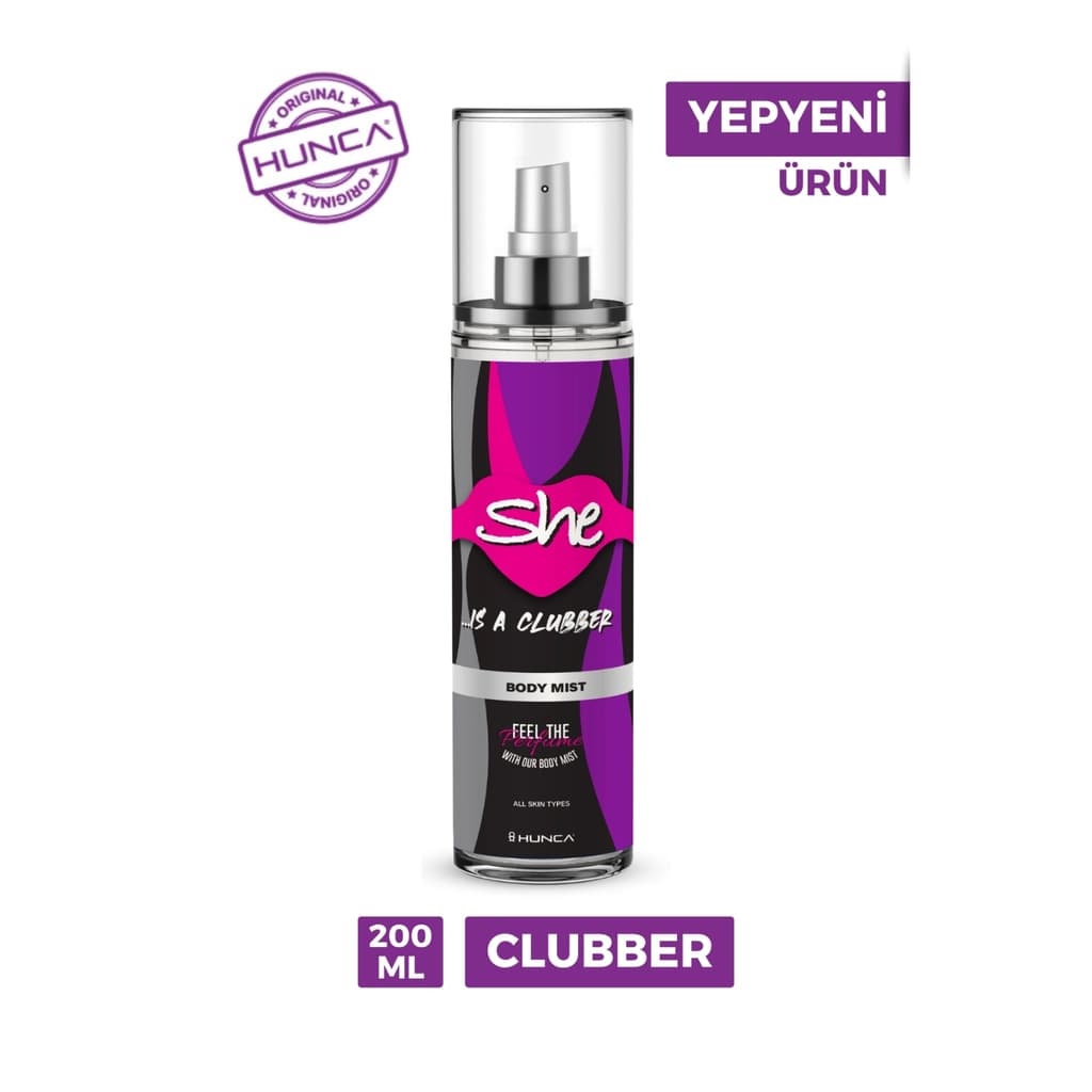 She Clubber Kadın Vücut Spreyi 200 ml