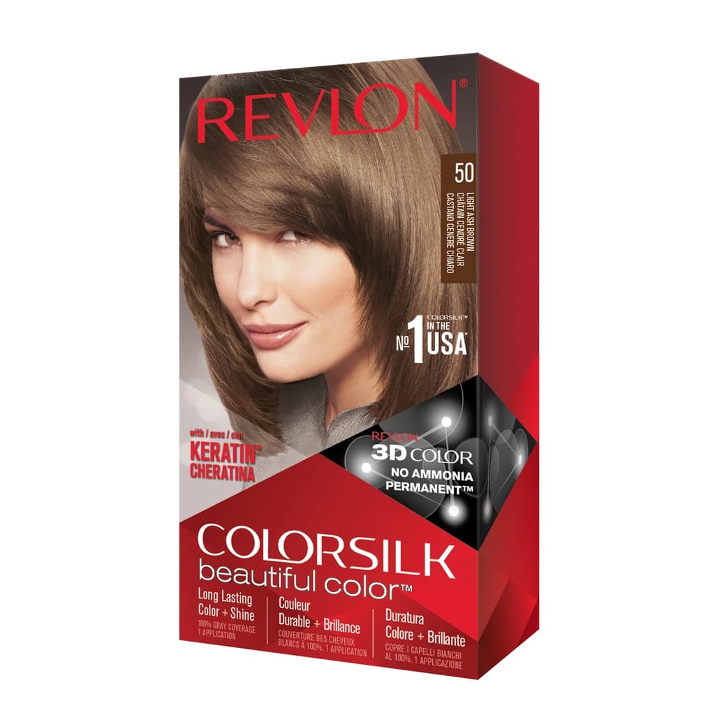 Revlon ColorSilk Beautiful Color Saç Boyası 50 Açık Küllü Kahve