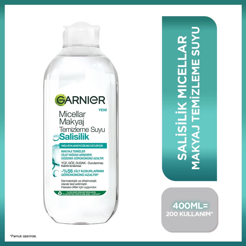 Garnier Garnier Salisilik Micellar Makyaj Temizleme Suyu 400 ml