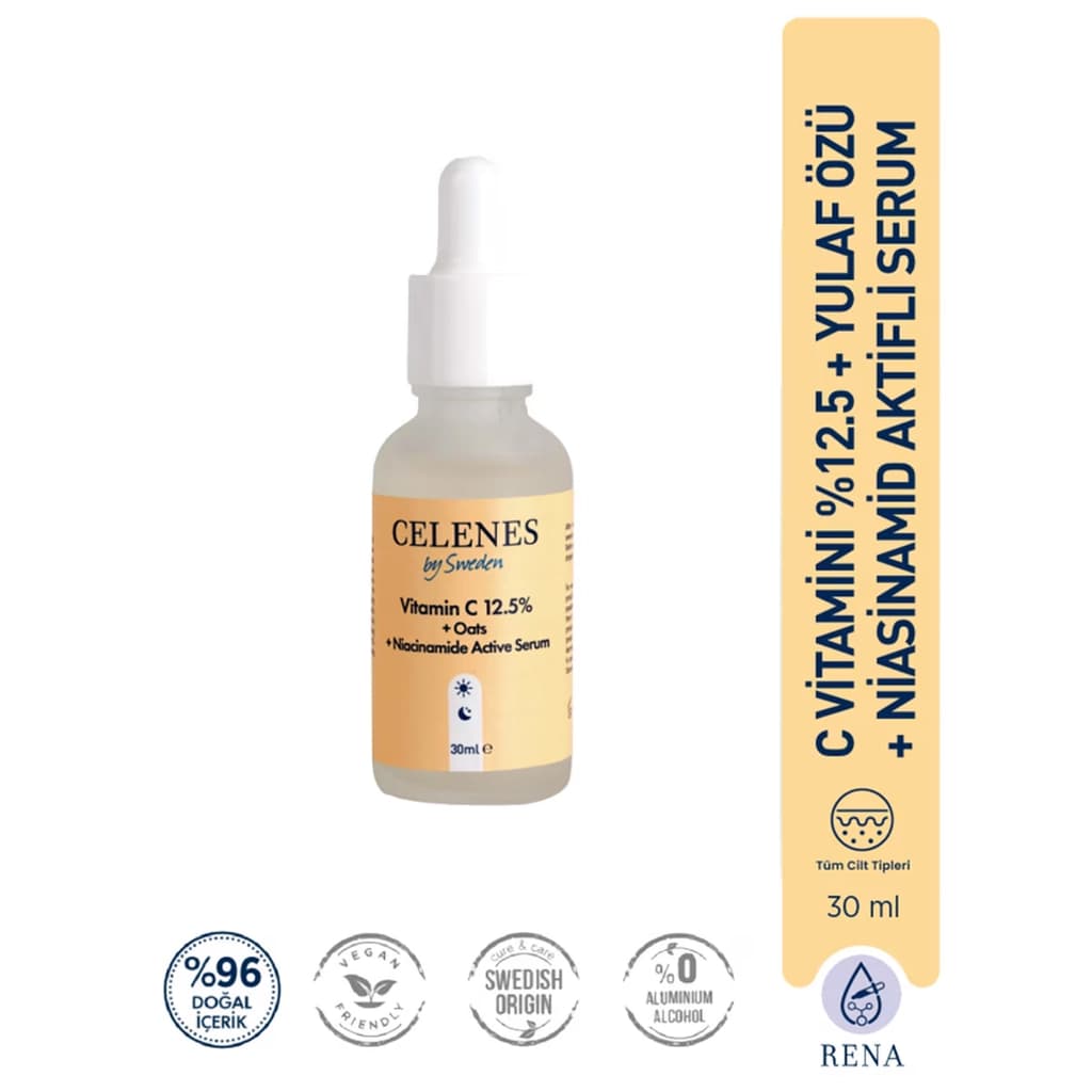 Celenes Aydınlatıcı ve Cilt Tonu Eşitleyici Rena C Vitaminli Yüz Serumu 30 ml