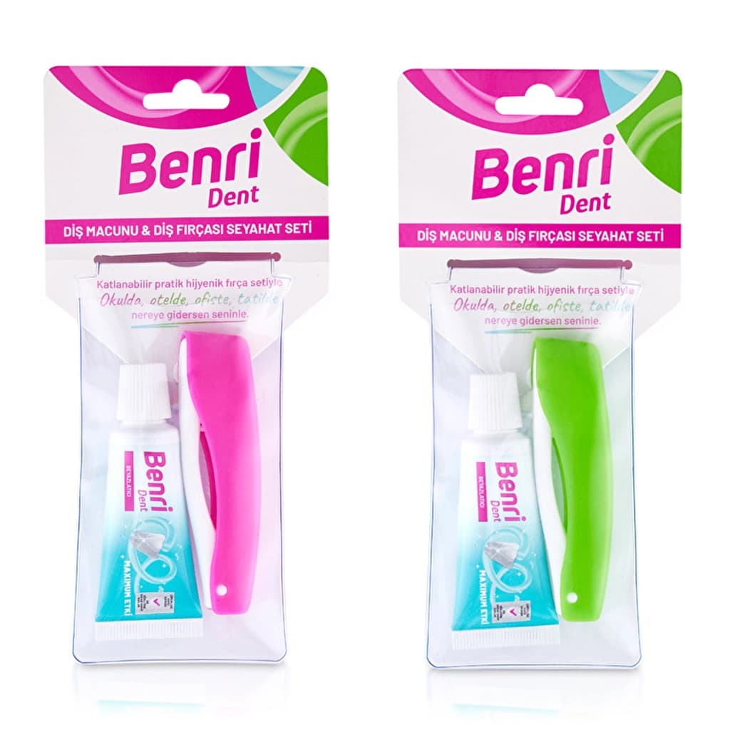 Benri Dent Diş Macunu & Diş Fırçası Seyahat Seti (Asortili)