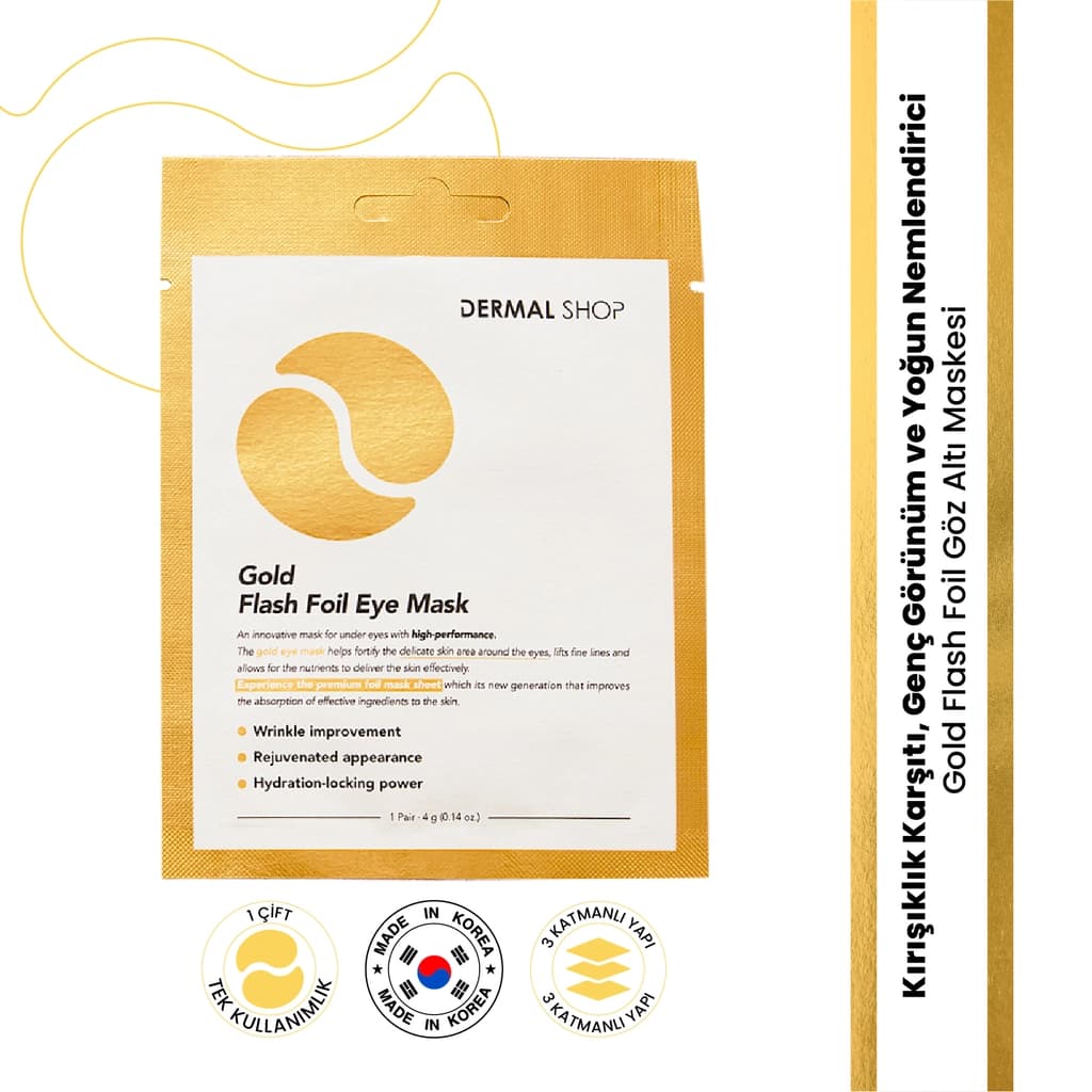 Dermal Gold Flash Foil Göz Maskesi 4 gr