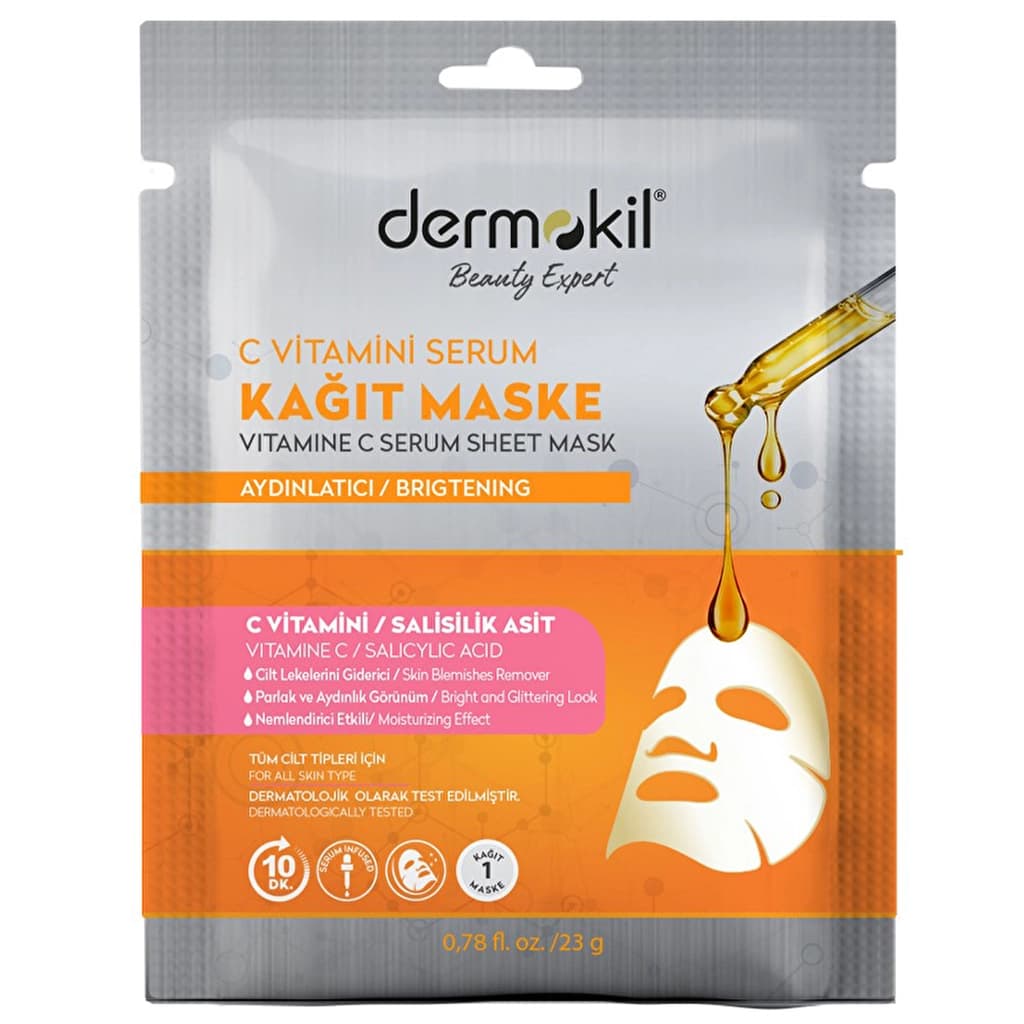Dermokil C Vitamini Kağıt Serum Kağıt Maske