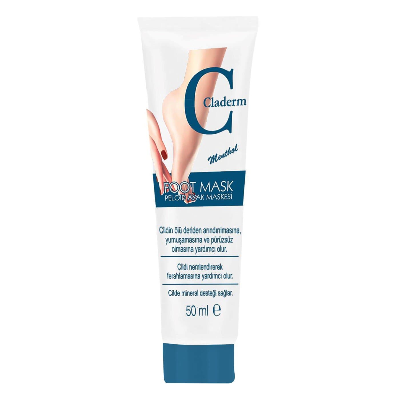 Claderm Claderm Tüp Ayak Maskesi Kil 50 ml